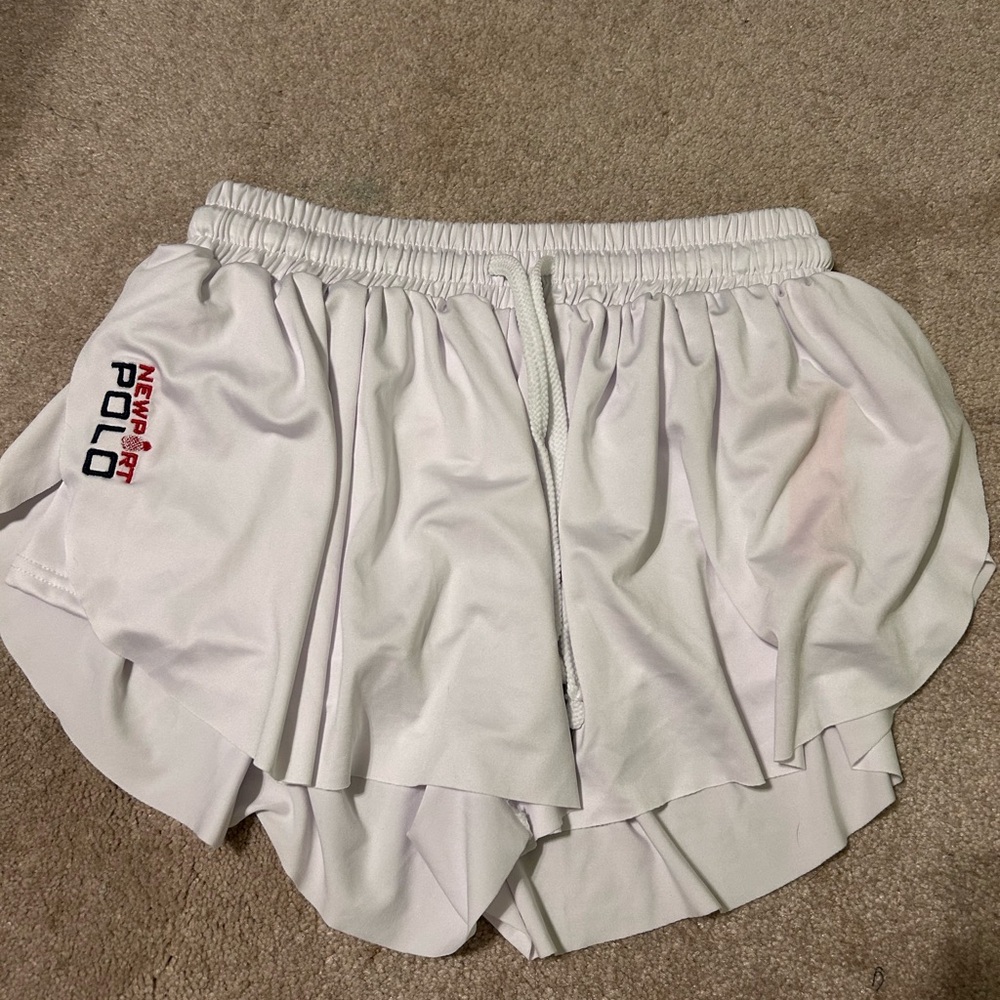 Newport Polo White Athletic Shorts for Women